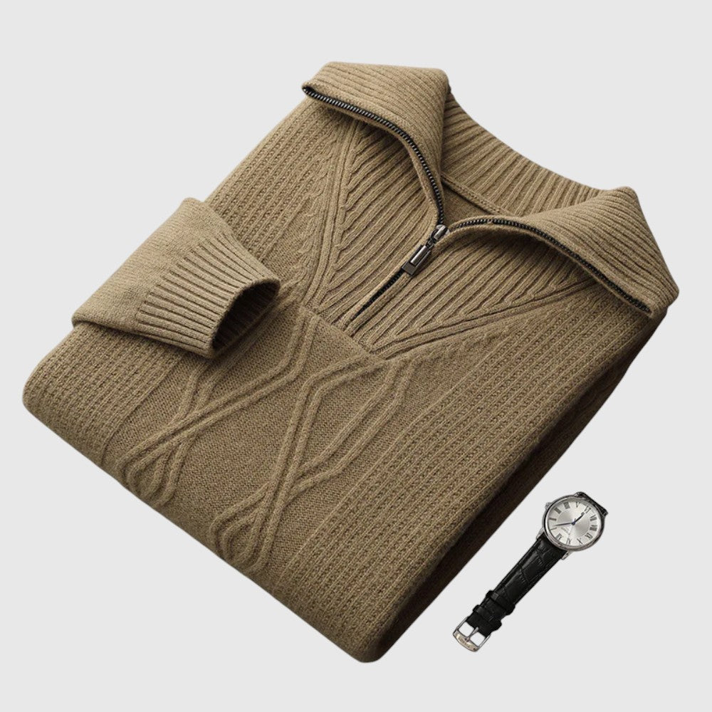 Libuše- Camisola s zipem Taranto Merino Wool