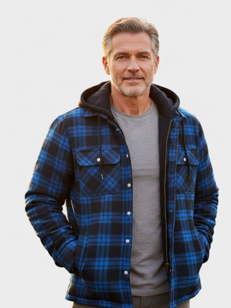 Bjorn | Zateplená flanelová bunda s kapucí