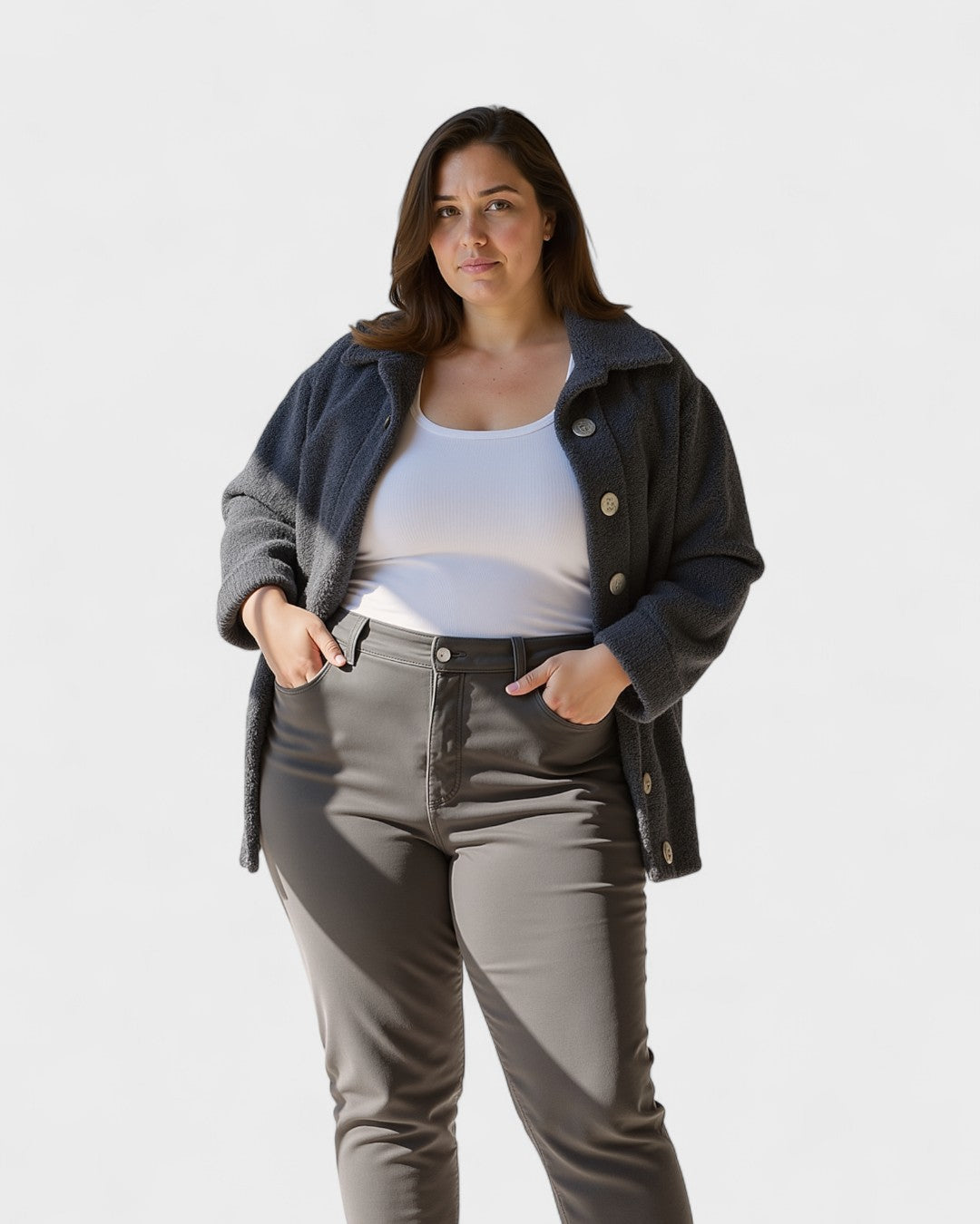 Selina™ Fleece bunda – Elegance v teple