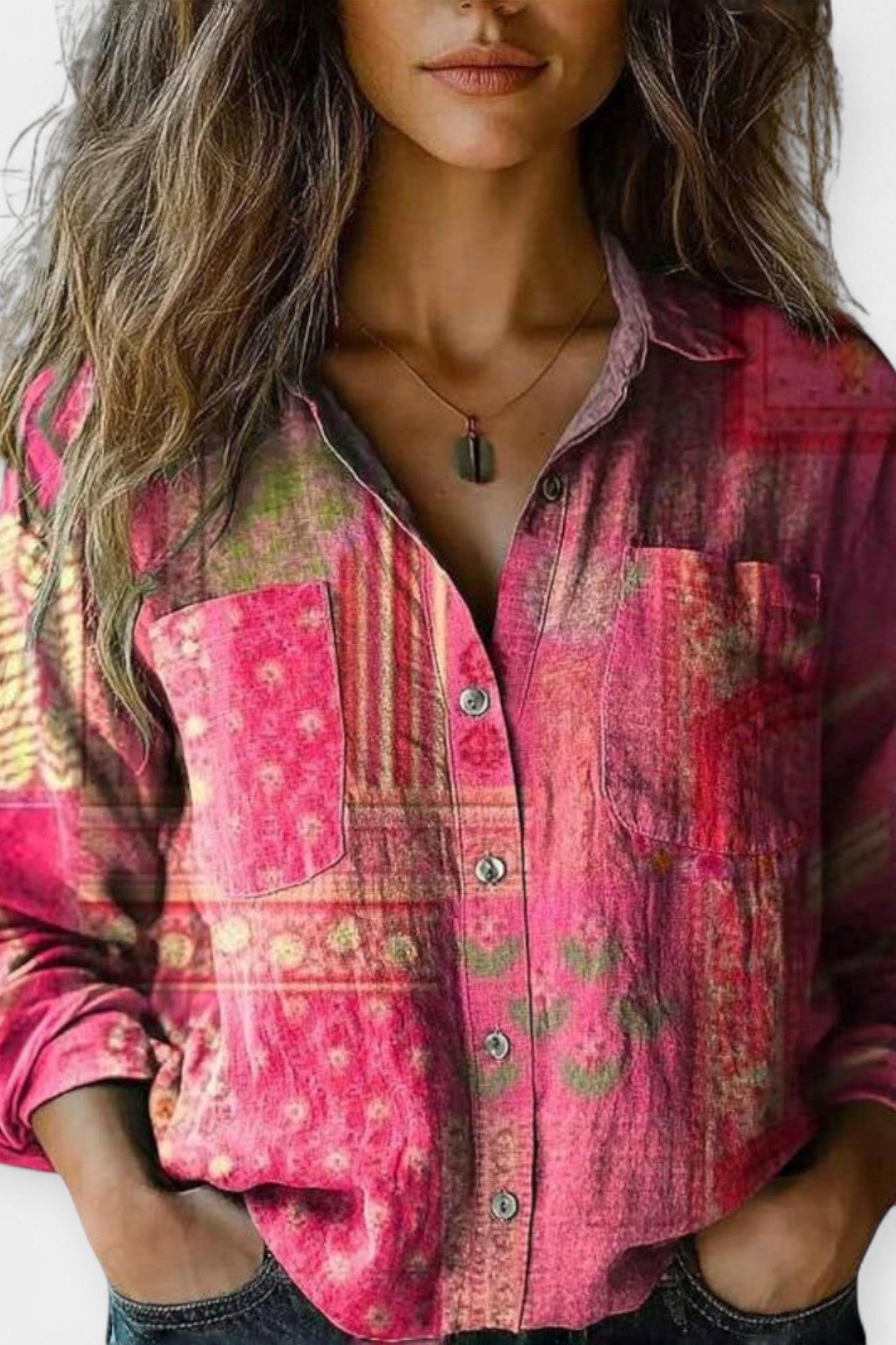 Vintage halenka s etnickými vzory