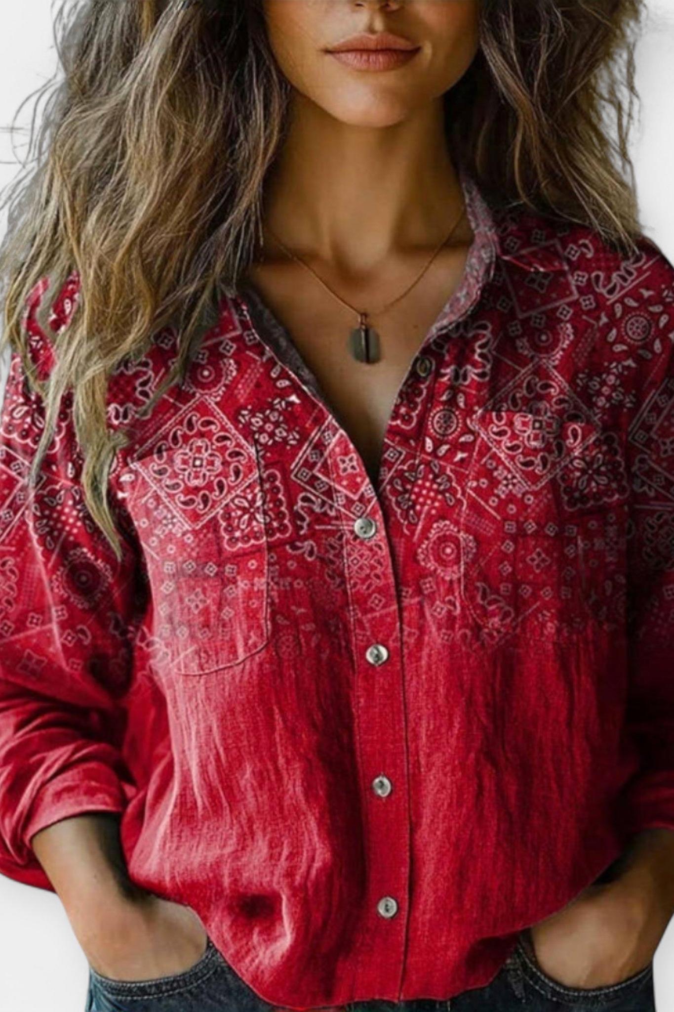 Vintage halenka s etnickými vzory