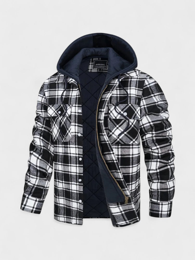 Bjorn | Zateplená flanelová bunda s kapucí