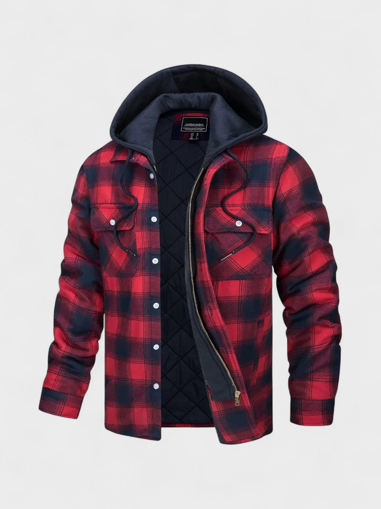 Bjorn | Zateplená flanelová bunda s kapucí