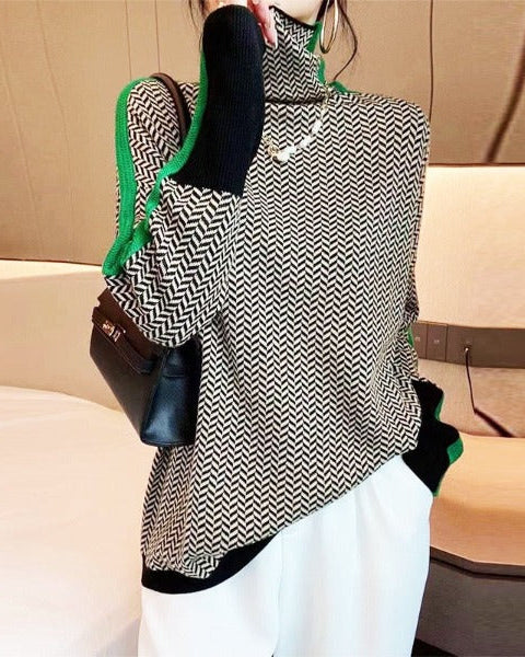 Amaya | Luxusní pletený svetr s rolákem a moderním designem