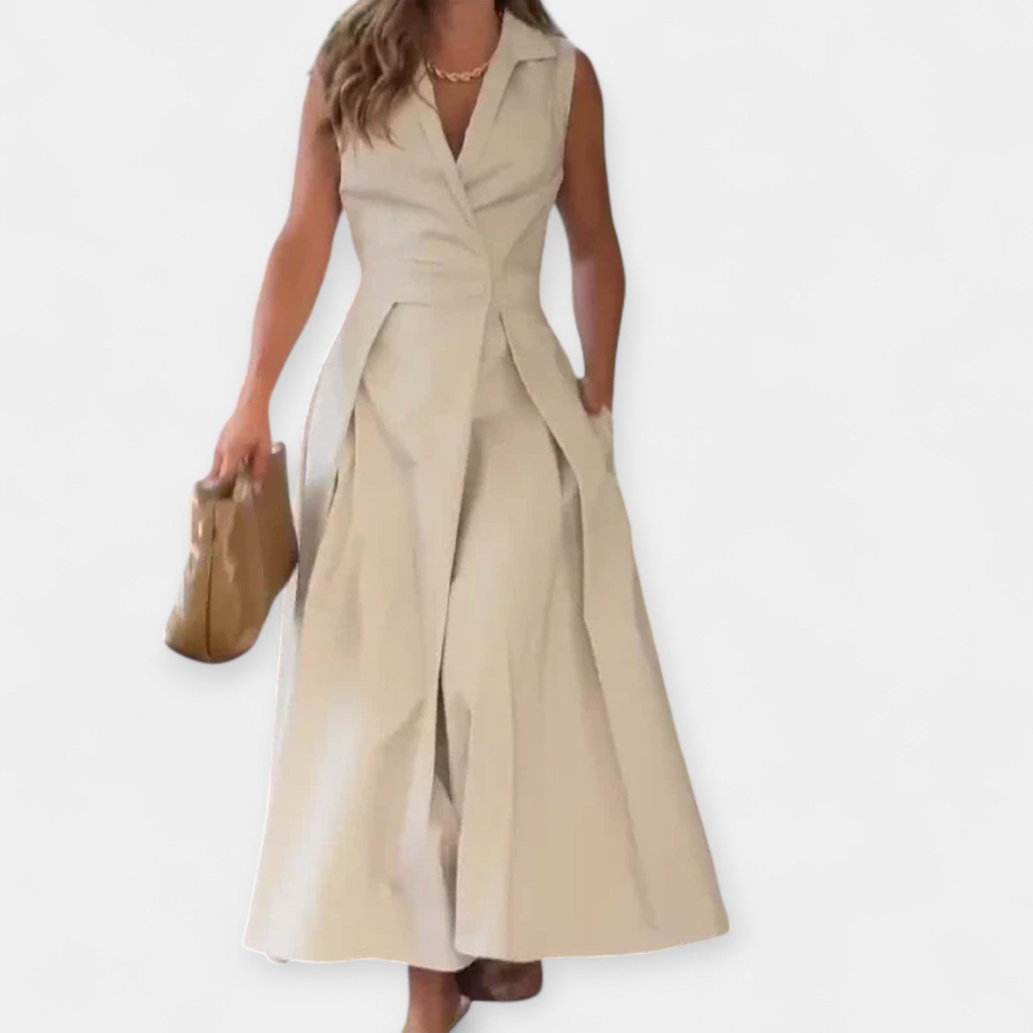 Midi šaty s límečkem