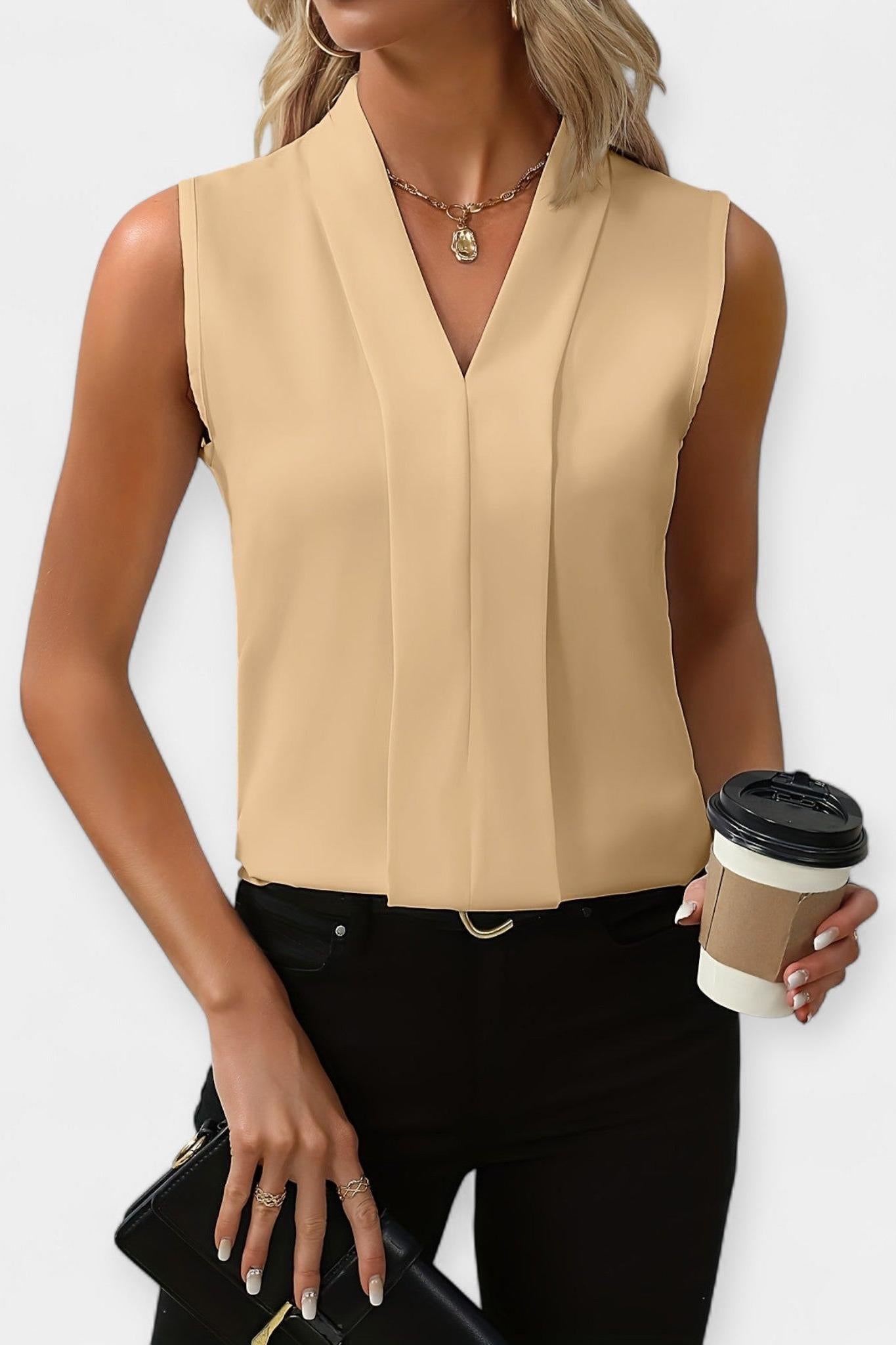 Stylový top bez rukávů