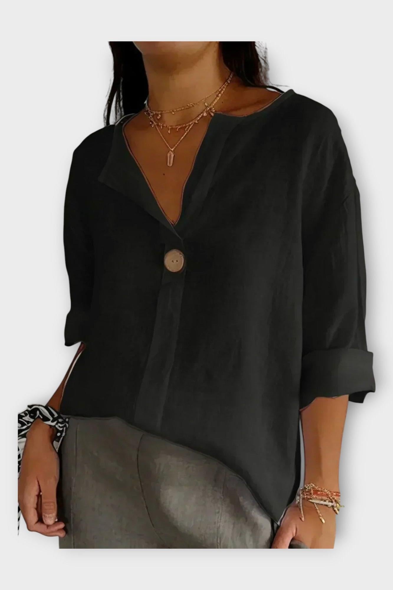 V-krční Knoflíková Tréninková Košile