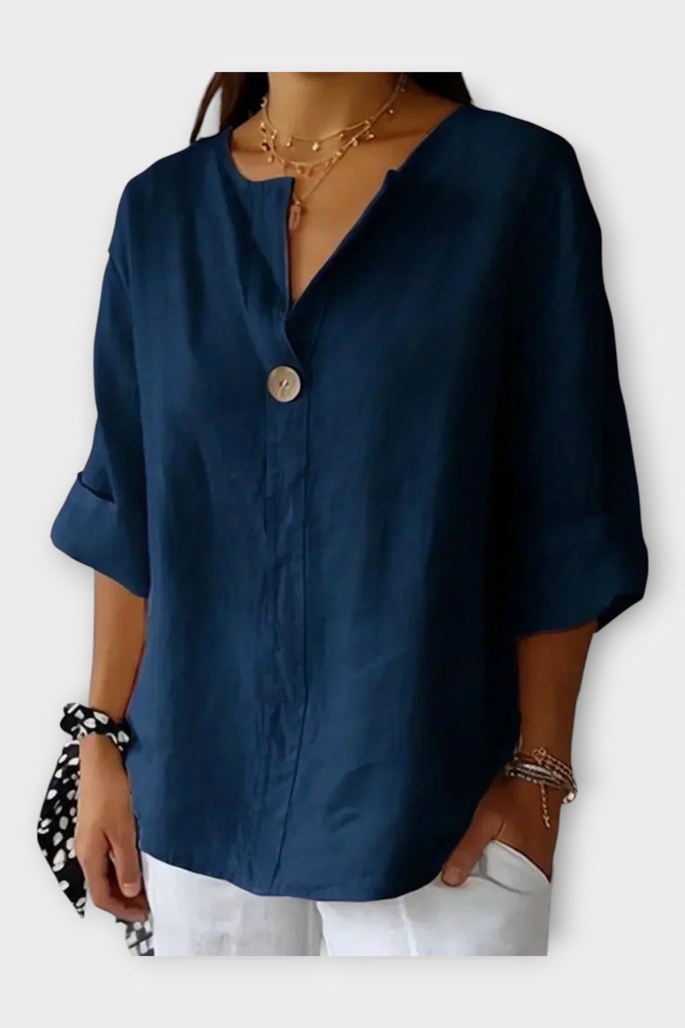 V-krční Knoflíková Tréninková Košile