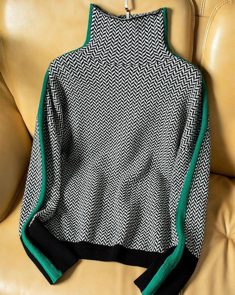 Amaya | Luxusní pletený svetr s rolákem a moderním designem